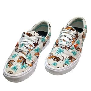 Vans x Discovery Project CAT ComfyCush Era Tiger Print Sneakers Mens 10 Cream
